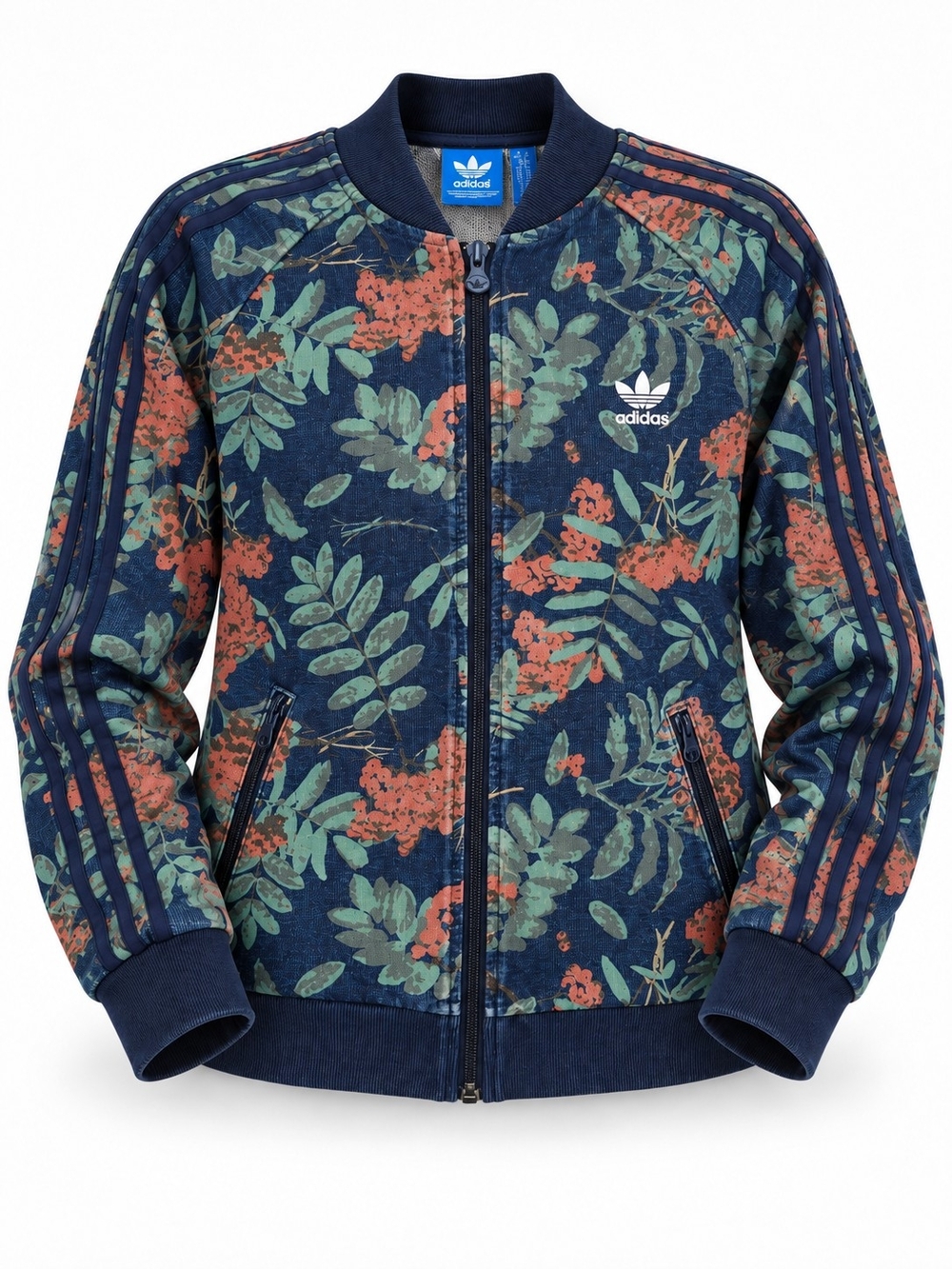 Adidas Originals Floral Track Jacket Girls L 13-14 Women’s XS-S Fit Trefoil